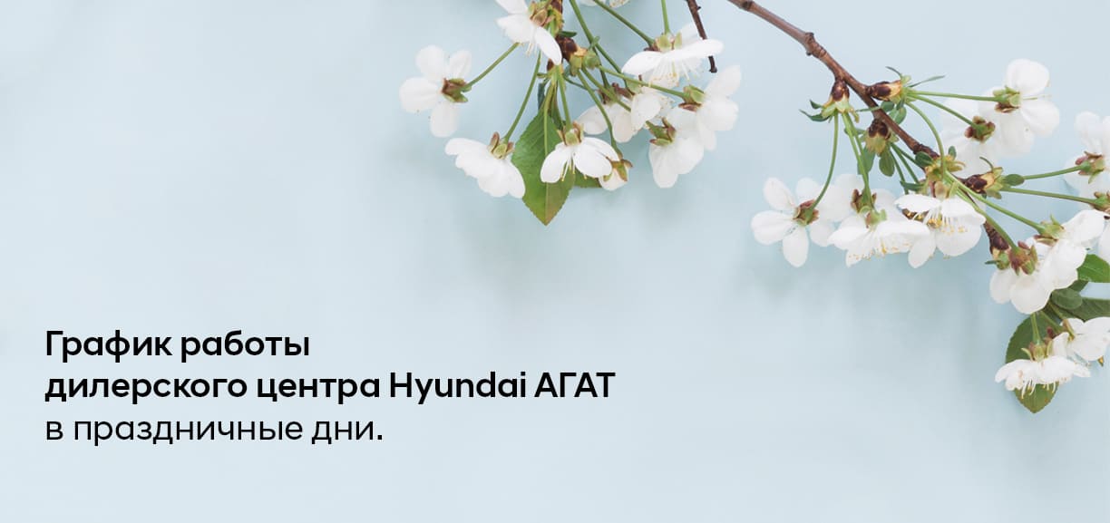 График работы дилерского центра Hyundai в майские праздники
